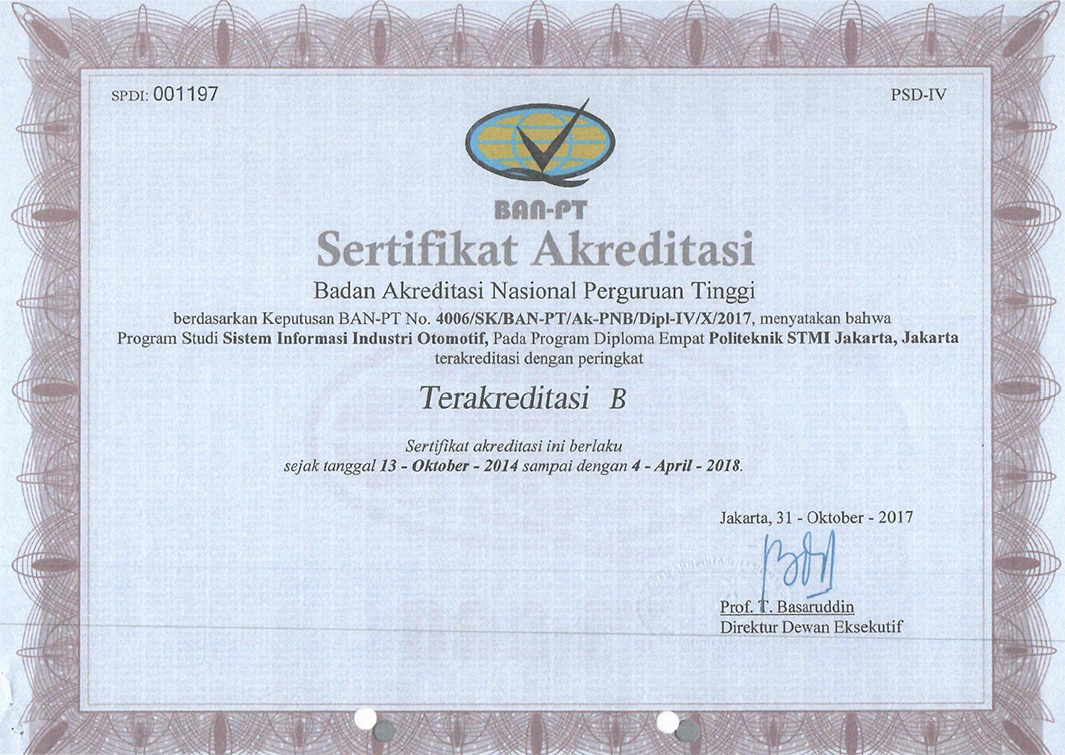Sertifikat Akreditasi 2014–2018